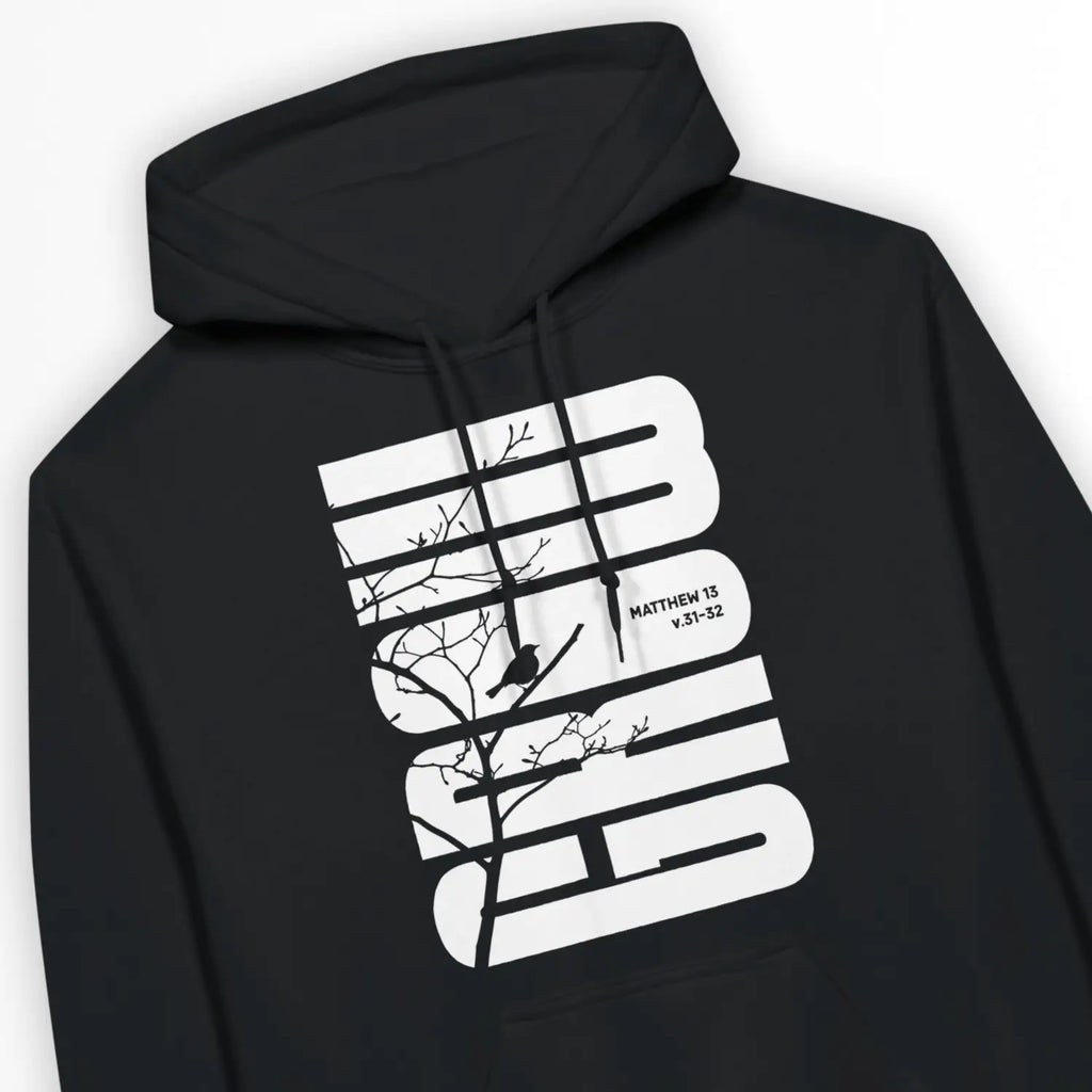 GROW (Matthew 13:31-32) – Unisex Christian Hoodie designed by 3rd Day Christian Clothing.