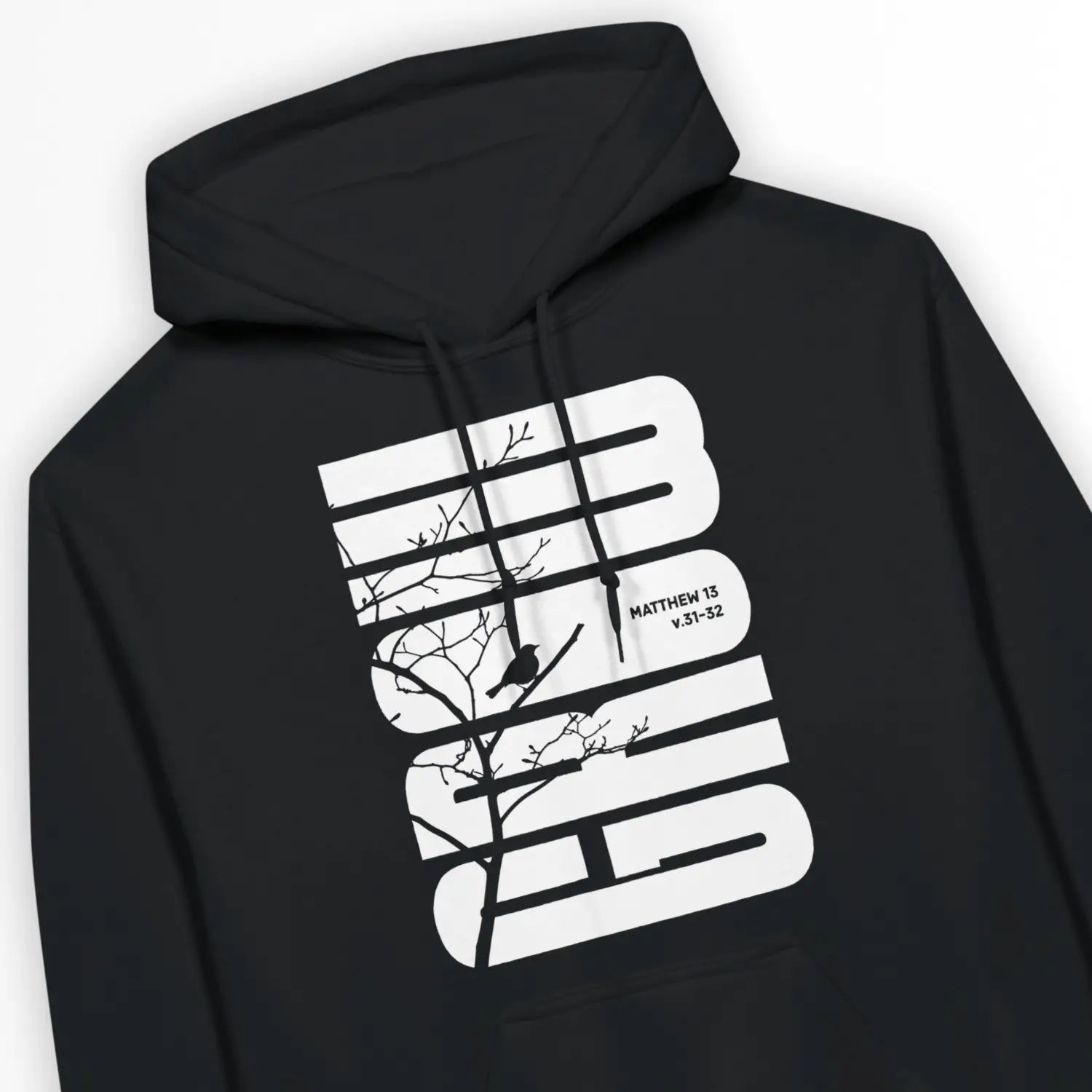 GROW (Matthew 13:31-32) – Unisex Christian Hoodie designed by 3rd Day Christian Clothing.