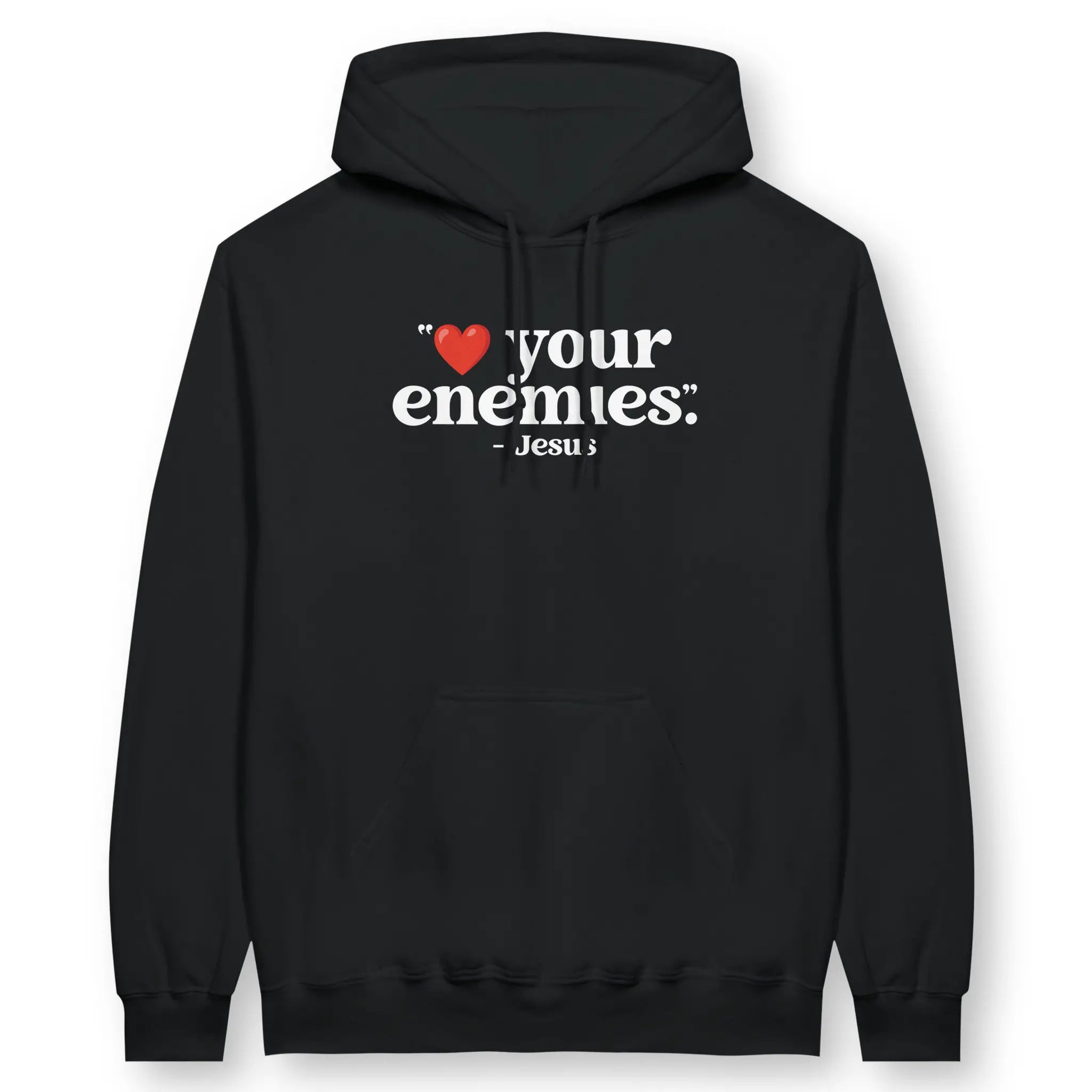 Heart Your Enemies – Unisex Christian Hoodie designed by 3rd Day Christian Clothing.