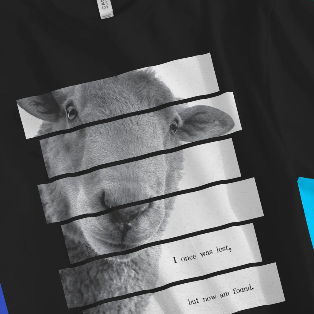 I Once Was Lost (Sheep) 2.0 – Unisex Christian T-Shirt designed by 3rd Day Christian Clothing.