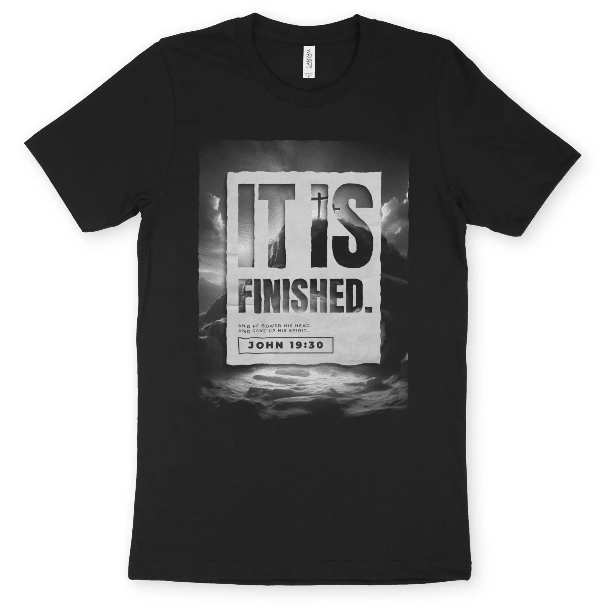 IT IS FINISHED. (Good Friday) 2.0 – Unisex Christian T-Shirt designed by 3rd Day Christian Clothing.