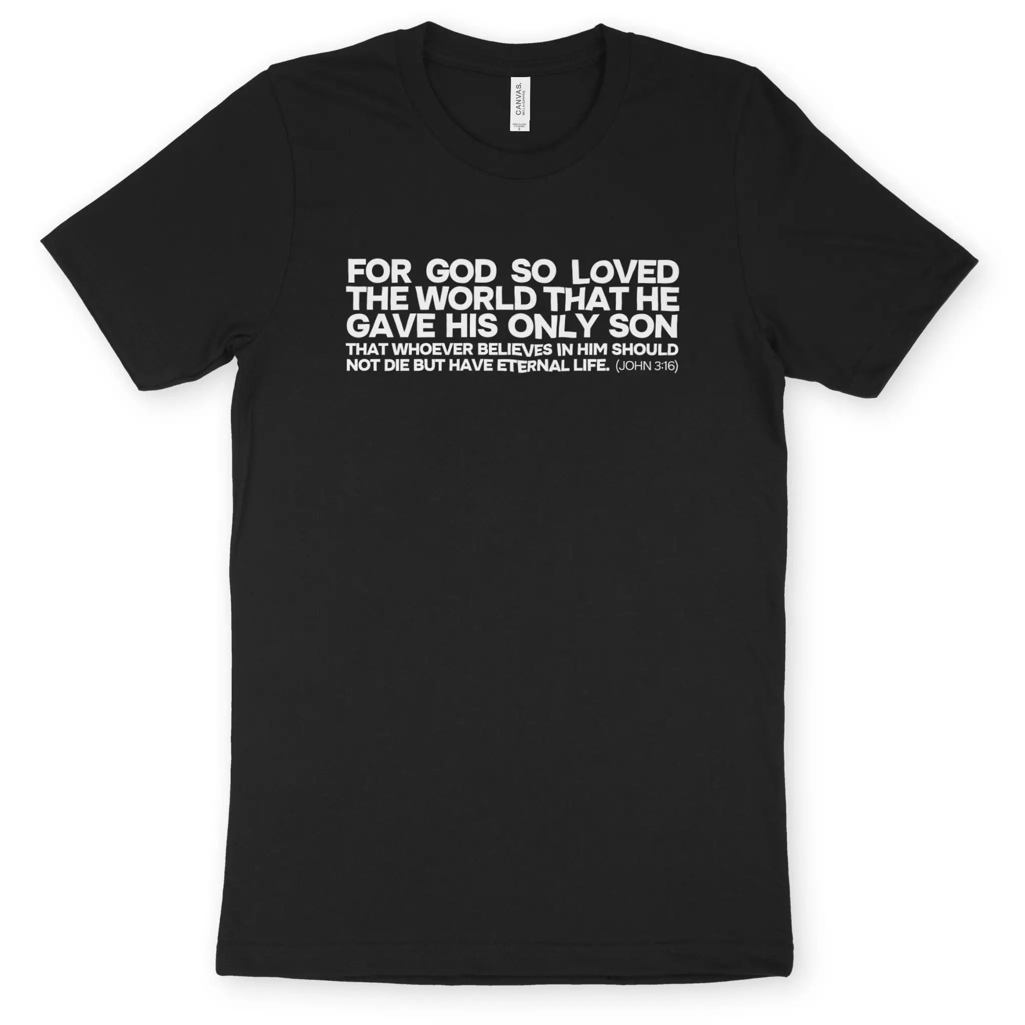 John 3:16 (Simple) – Unisex Christian T-Shirt designed by 3rd Day Christian Clothing.