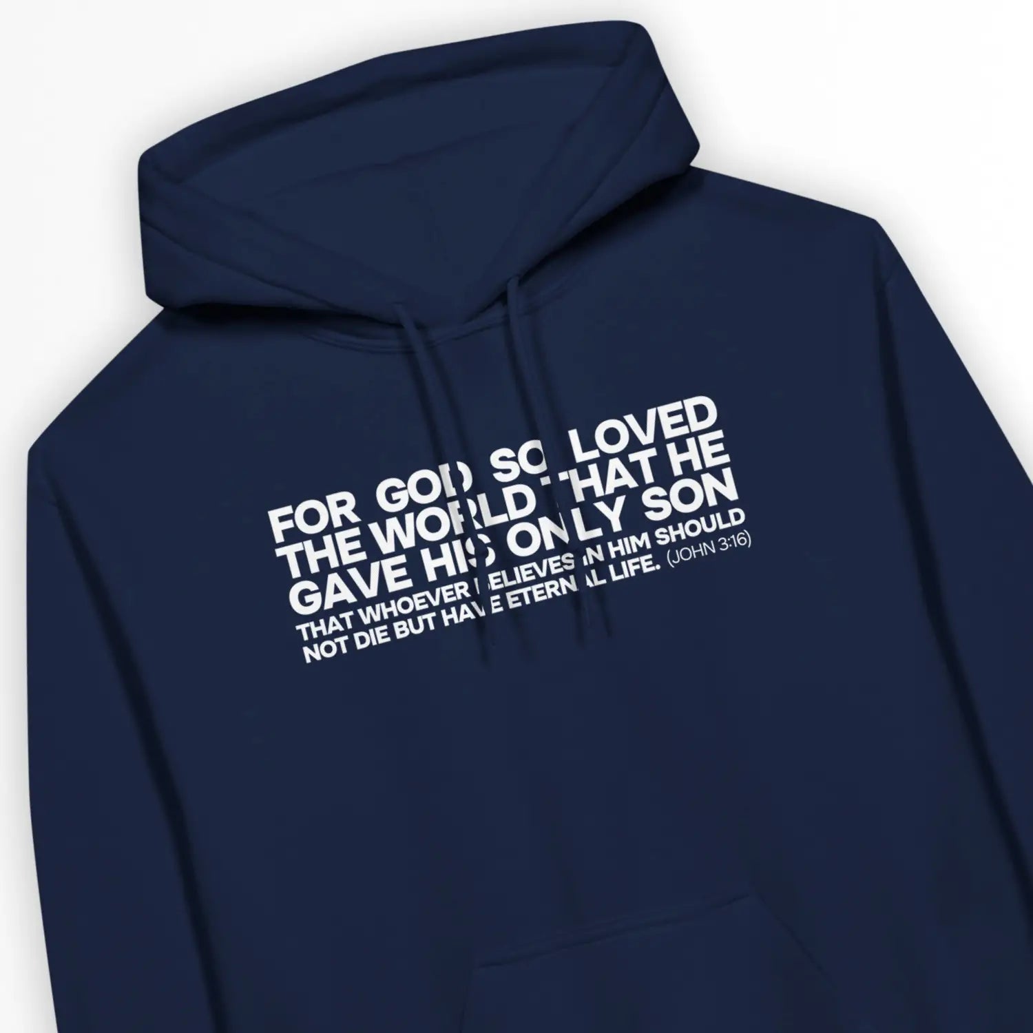 John 3:16 (Simple) – Unisex Christian Hoodie designed by 3rd Day Christian Clothing.