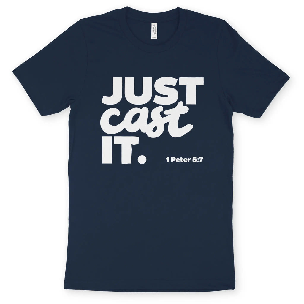 Just Cast It. – Unisex Christian T-Shirt designed by 3rd Day Christian Clothing.