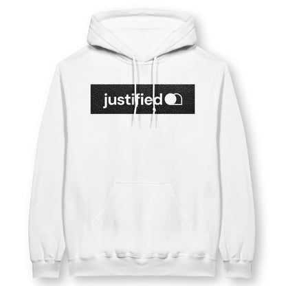 justified (Black Leather Look) | Premium Unisex Christian Hoodie designed by 3rd Day Christian Clothing.