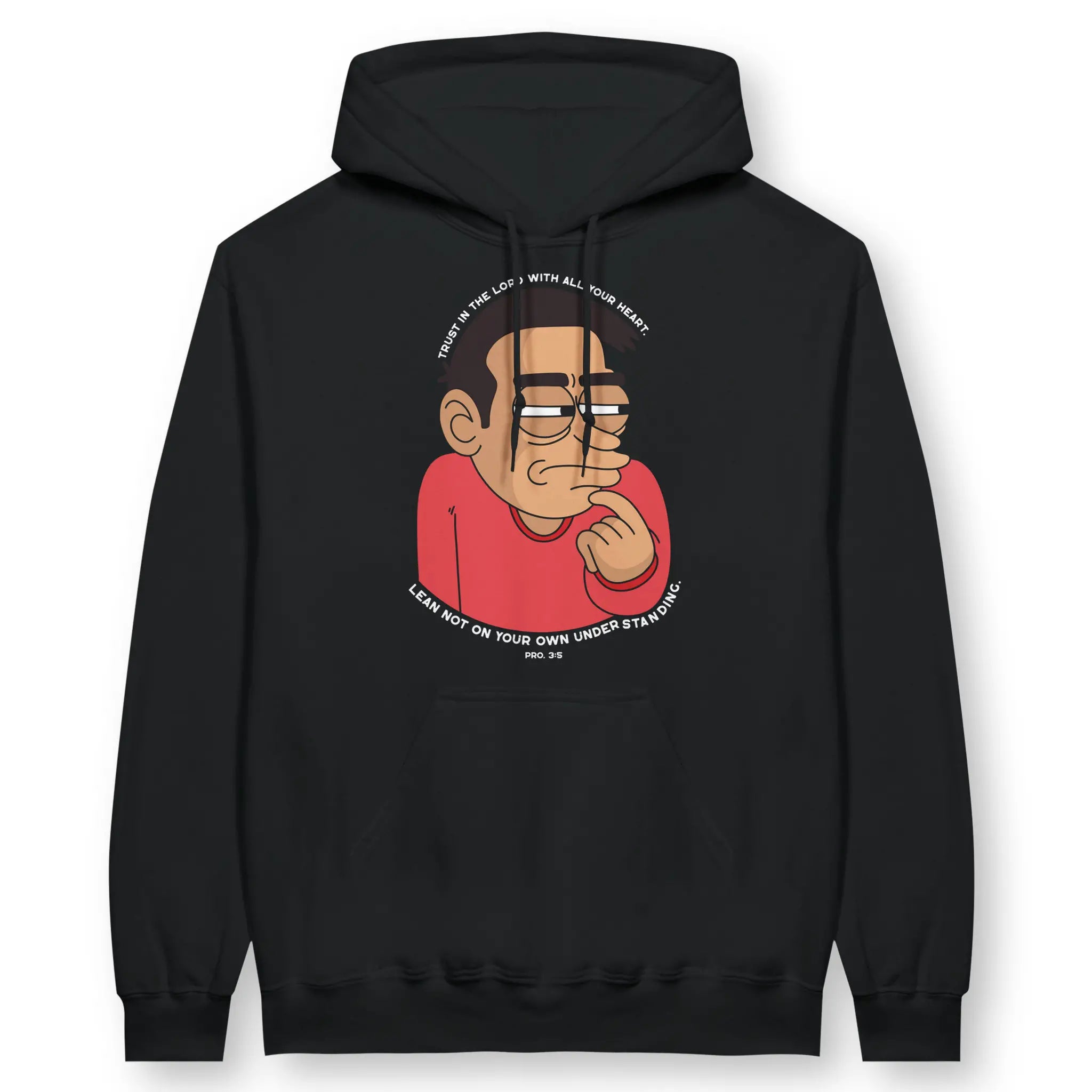 Lean Not On Your Own Understanding – Unisex Christian Hoodie designed by 3rd Day Christian Clothing.