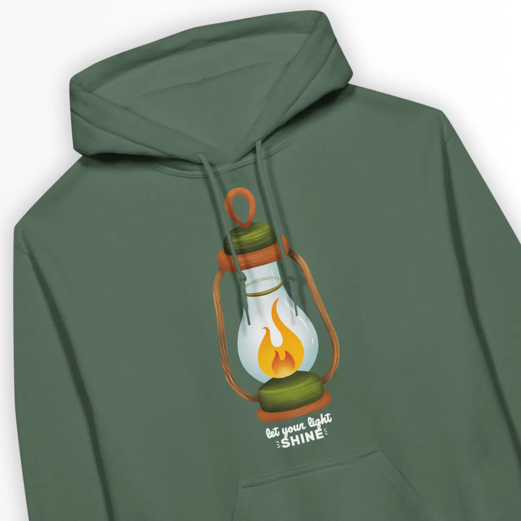 Let Your Light Shine (Lantern) – Unisex Christian Hoodie designed by 3rd Day Christian Clothing.