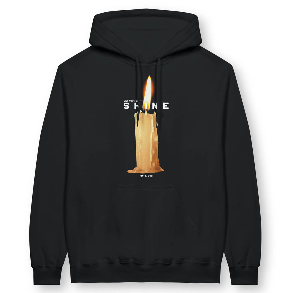Let Your Light Shine (Matt. 5:16) – Unisex Christian Hoodie designed by 3rd Day Christian Clothing.