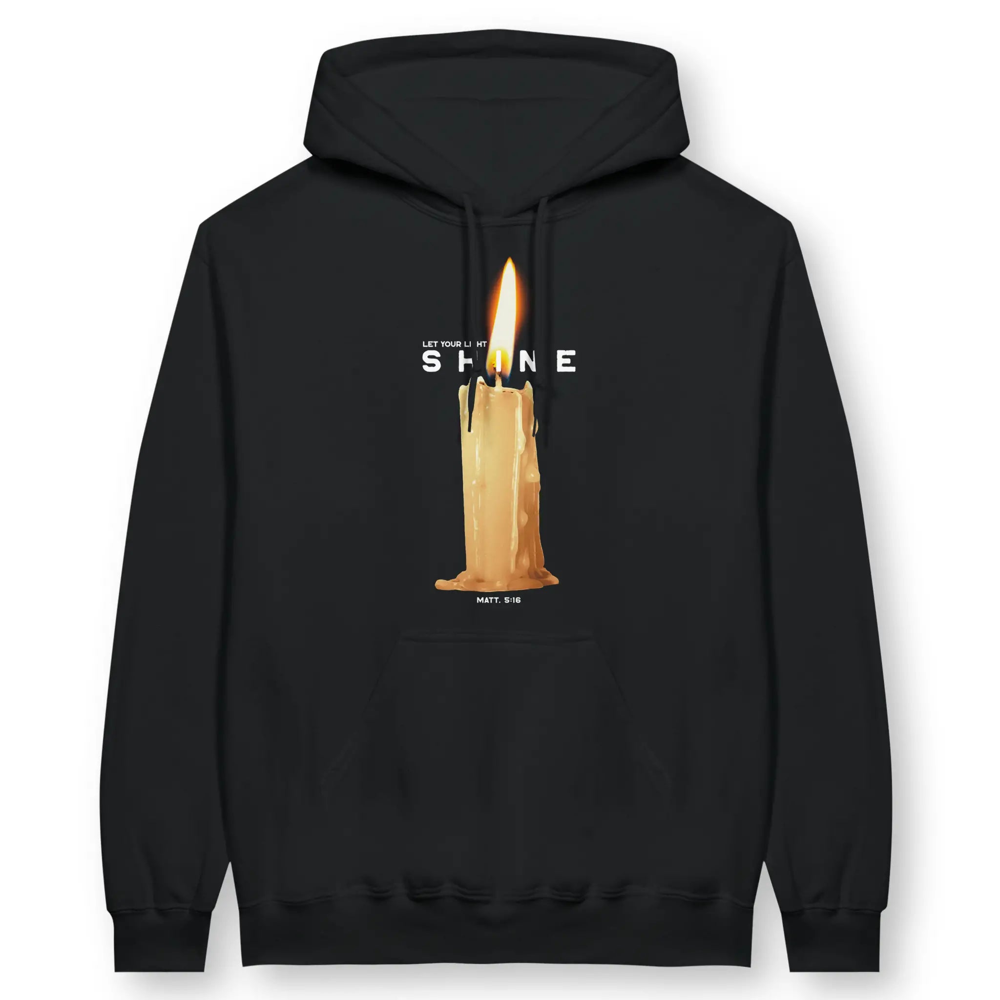 Let Your Light Shine (Matt. 5:16) – Unisex Christian Hoodie designed by 3rd Day Christian Clothing.