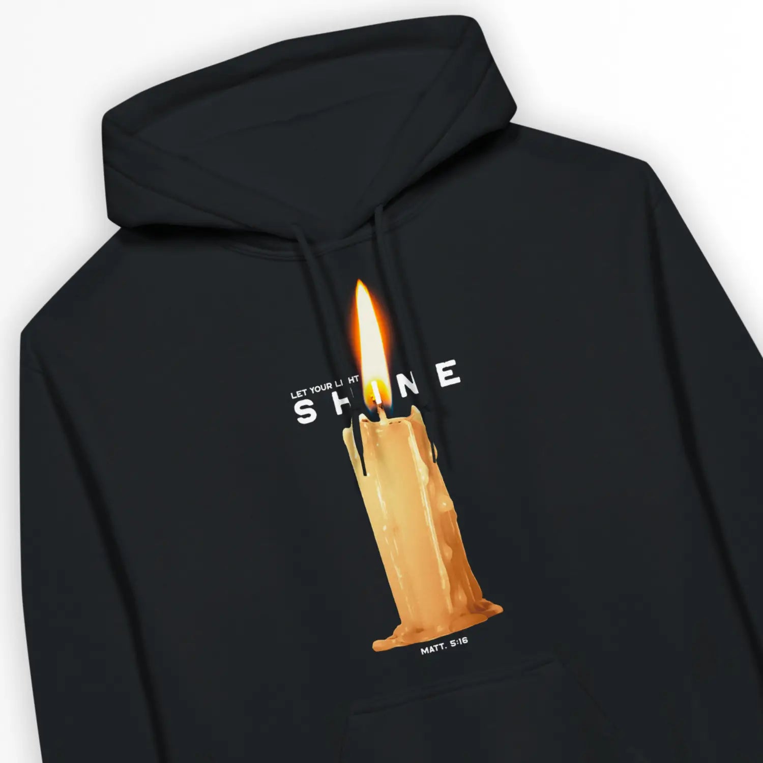 Let Your Light Shine (Matt. 5:16) – Unisex Christian Hoodie designed by 3rd Day Christian Clothing.