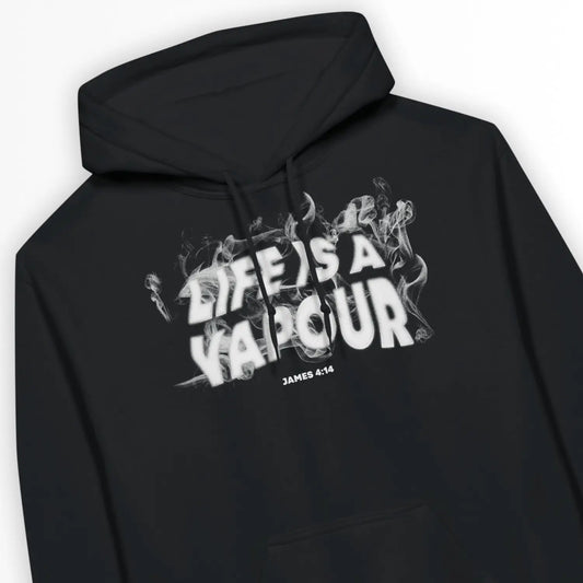 Life Is A Vapour (James 4:14) | Premium Unisex Christian Hoodie designed by 3rd Day Christian Clothing.