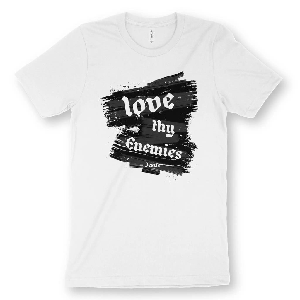 love thy enemies – Unisex Christian T-Shirt designed by 3rd Day Christian Clothing.