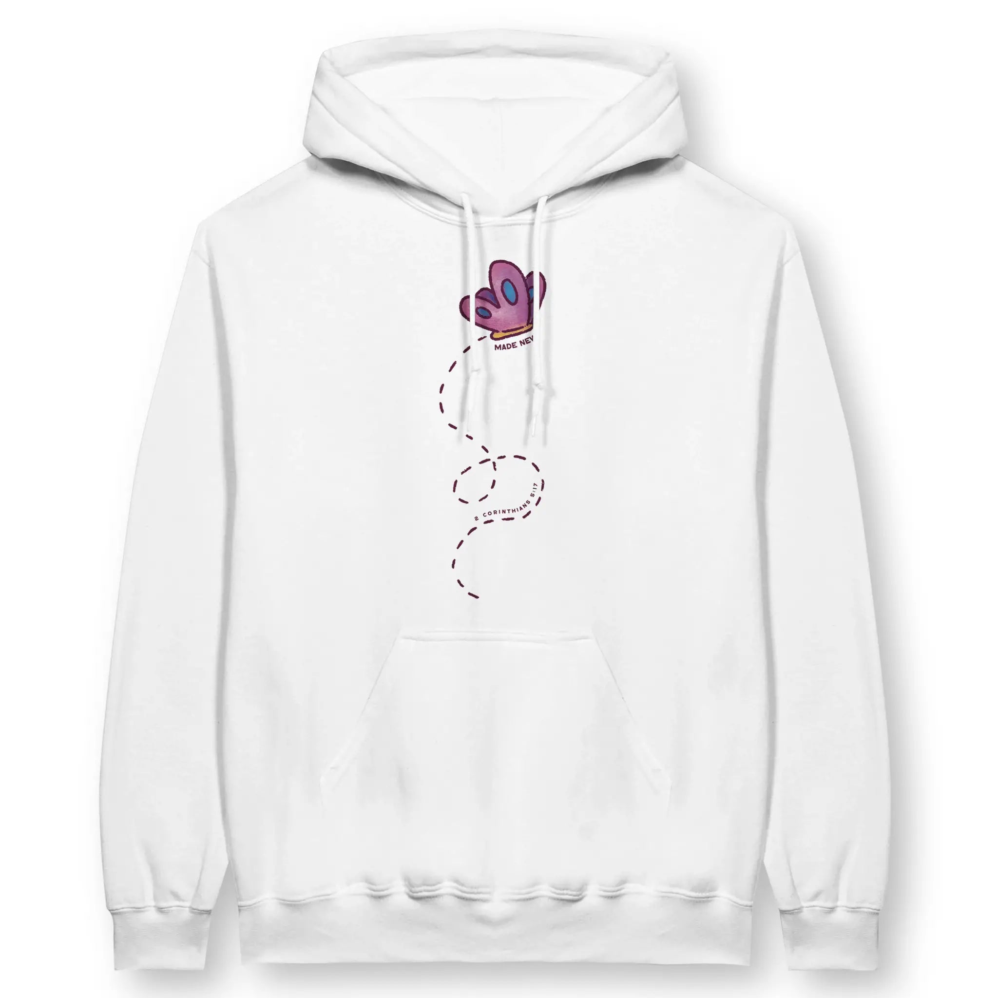 Made New (Butterfly) – Unisex Christian Hoodie designed by 3rd Day Christian Clothing.
