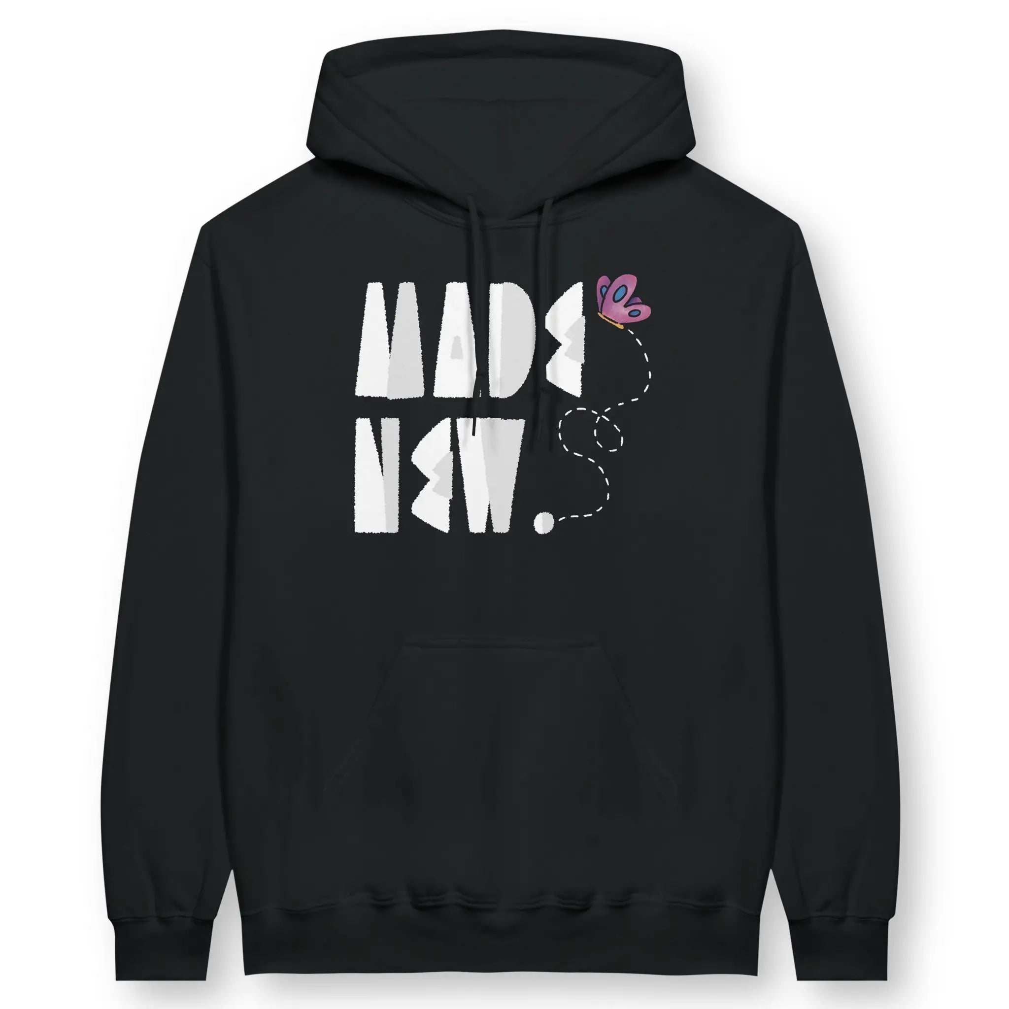 MADE NEW. (Butterfly, 2nd Edition) – Unisex Christian Hoodie designed by 3rd Day Christian Clothing.