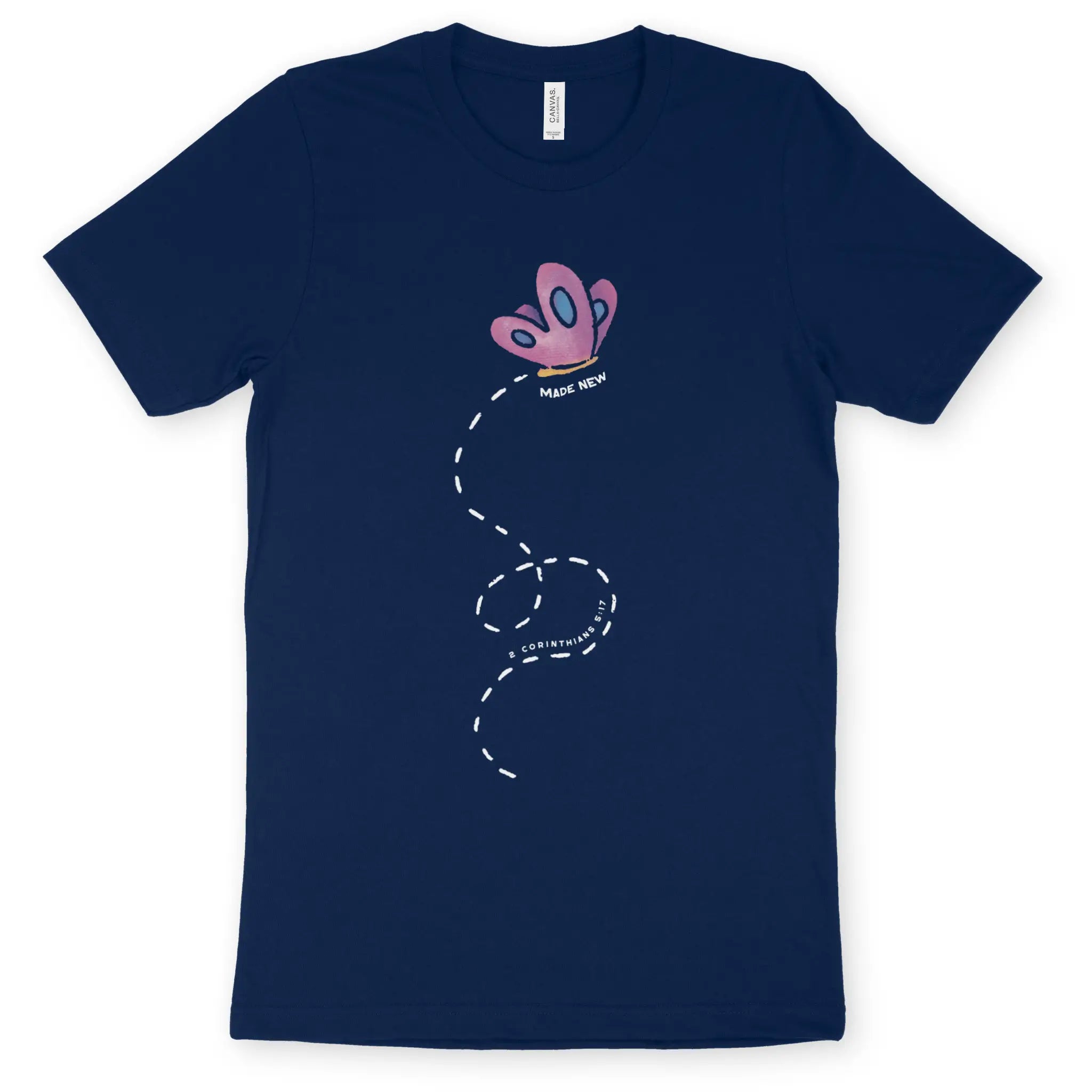Made New (Butterfly) – Unisex Christian T-Shirt designed by 3rd Day Christian Clothing.