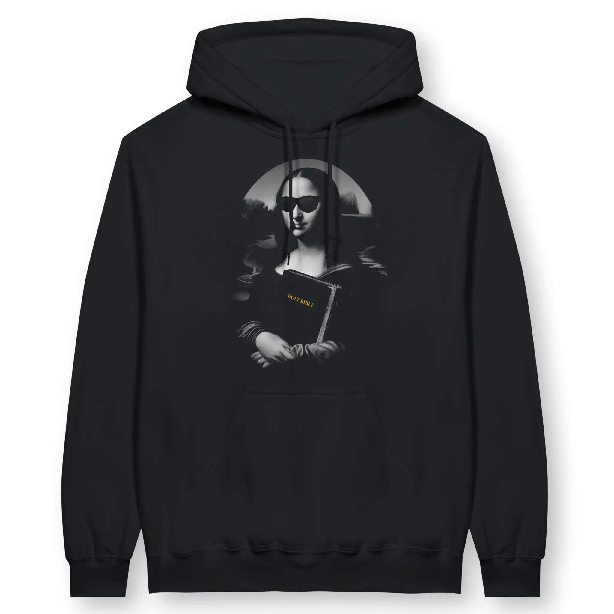 Mona Lisa's Bible – Unisex Christian Hoodie designed by 3rd Day Christian Clothing.