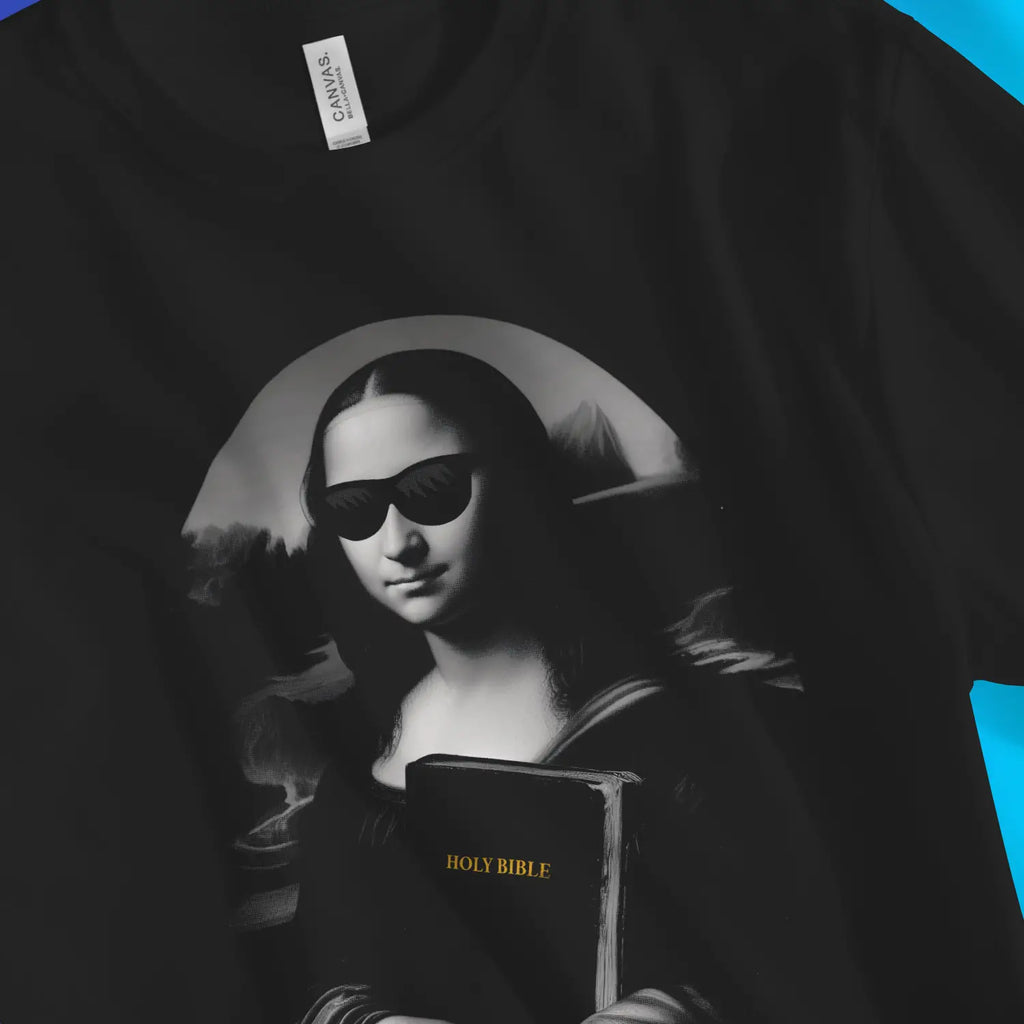 Mona Lisa's Bible (2nd Edition) – Unisex Christian T-Shirt designed by 3rd Day Christian Clothing.