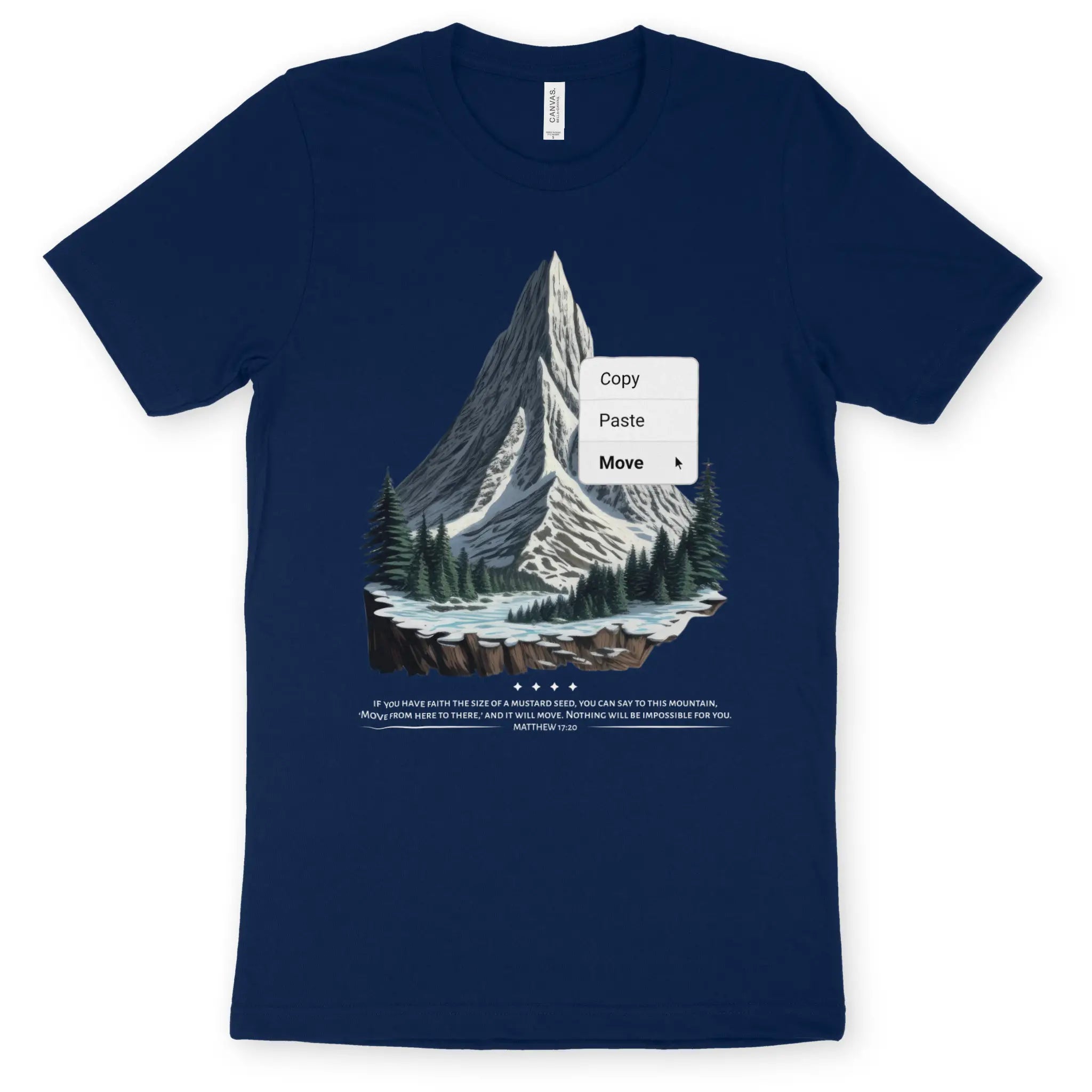 Move Mountains 5.0 – Unisex Christian T-Shirt designed by 3rd Day Christian Clothing.