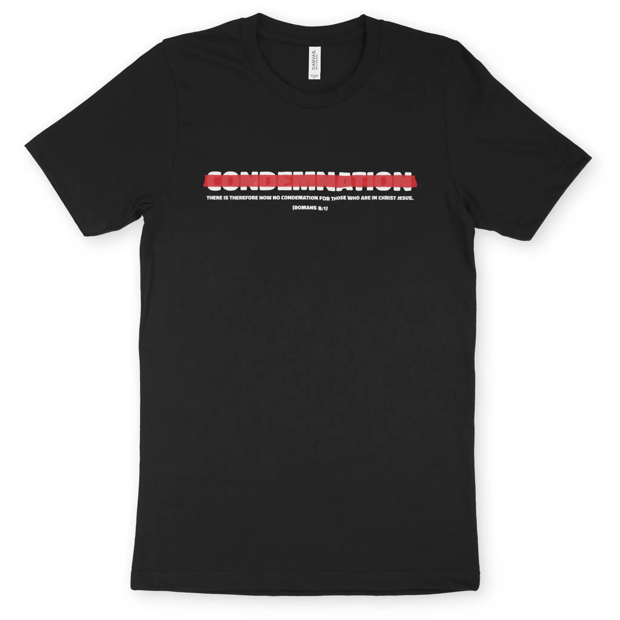 No Condemnation (Tape) – Unisex Christian T-Shirt designed by 3rd Day Christian Clothing.