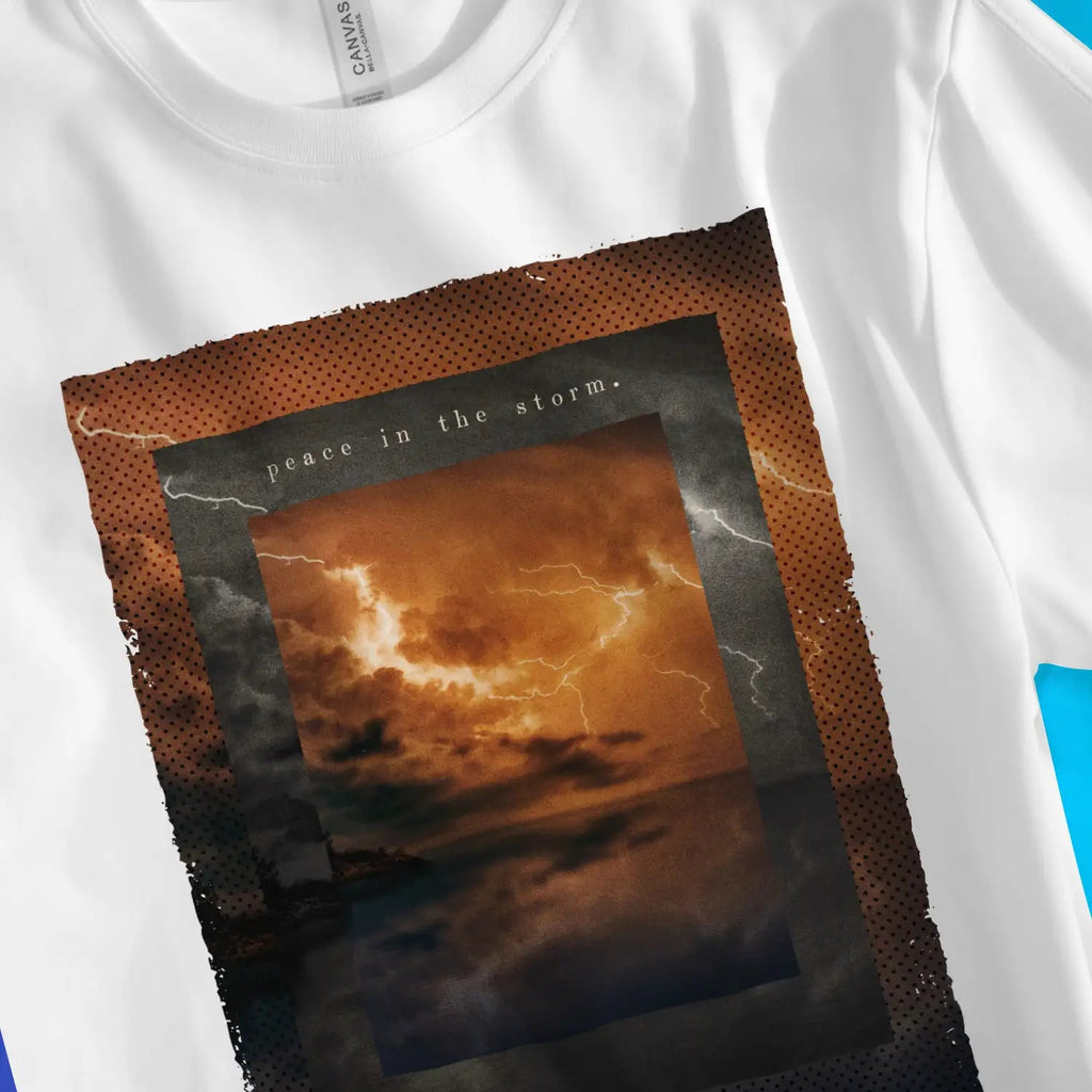 peace in the storm. – Unisex Christian T-Shirt designed by 3rd Day Christian Clothing.