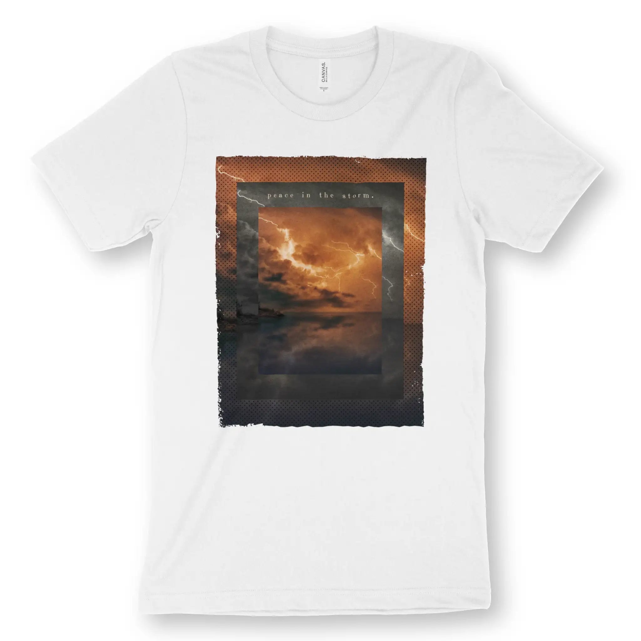 peace in the storm. – Unisex Christian T-Shirt designed by 3rd Day Christian Clothing.