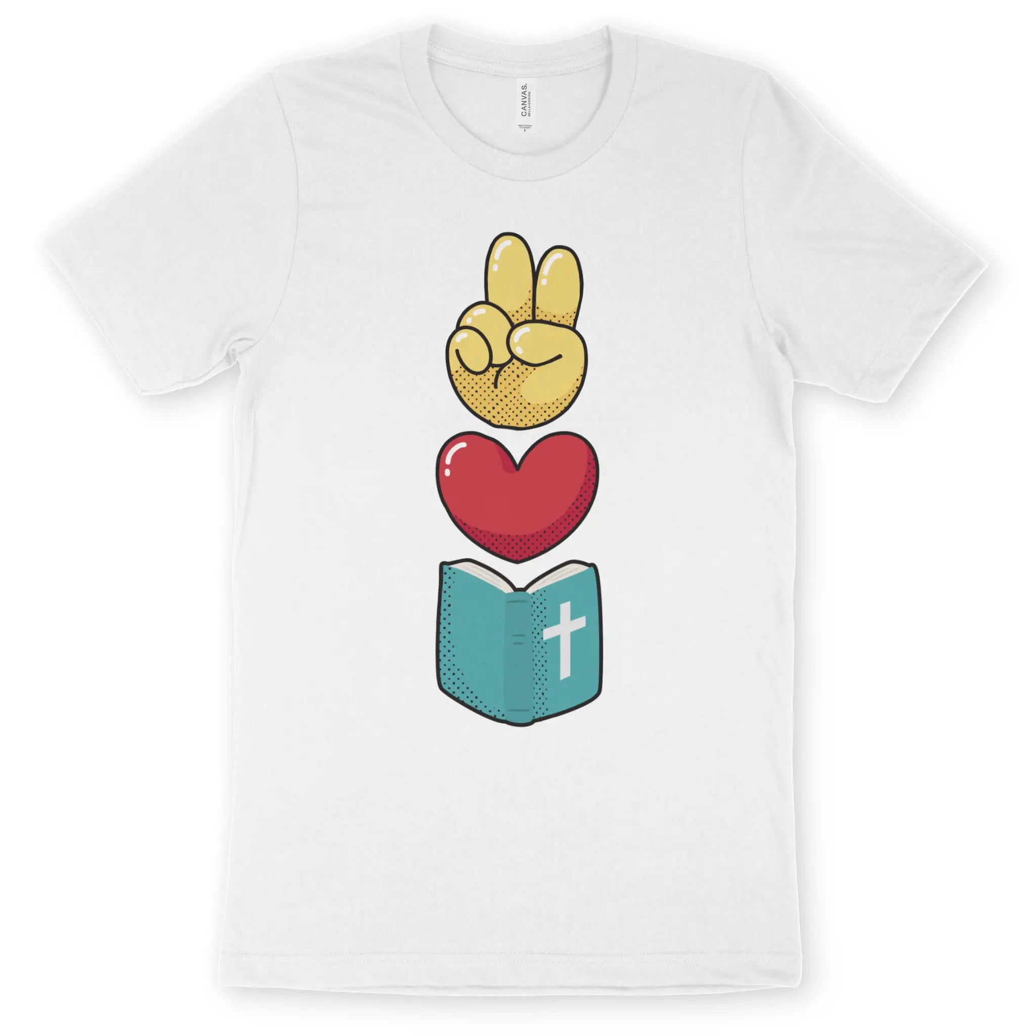 Peace, Love & Good News 2.0 – Unisex Christian T-Shirt designed by 3rd Day Christian Clothing.