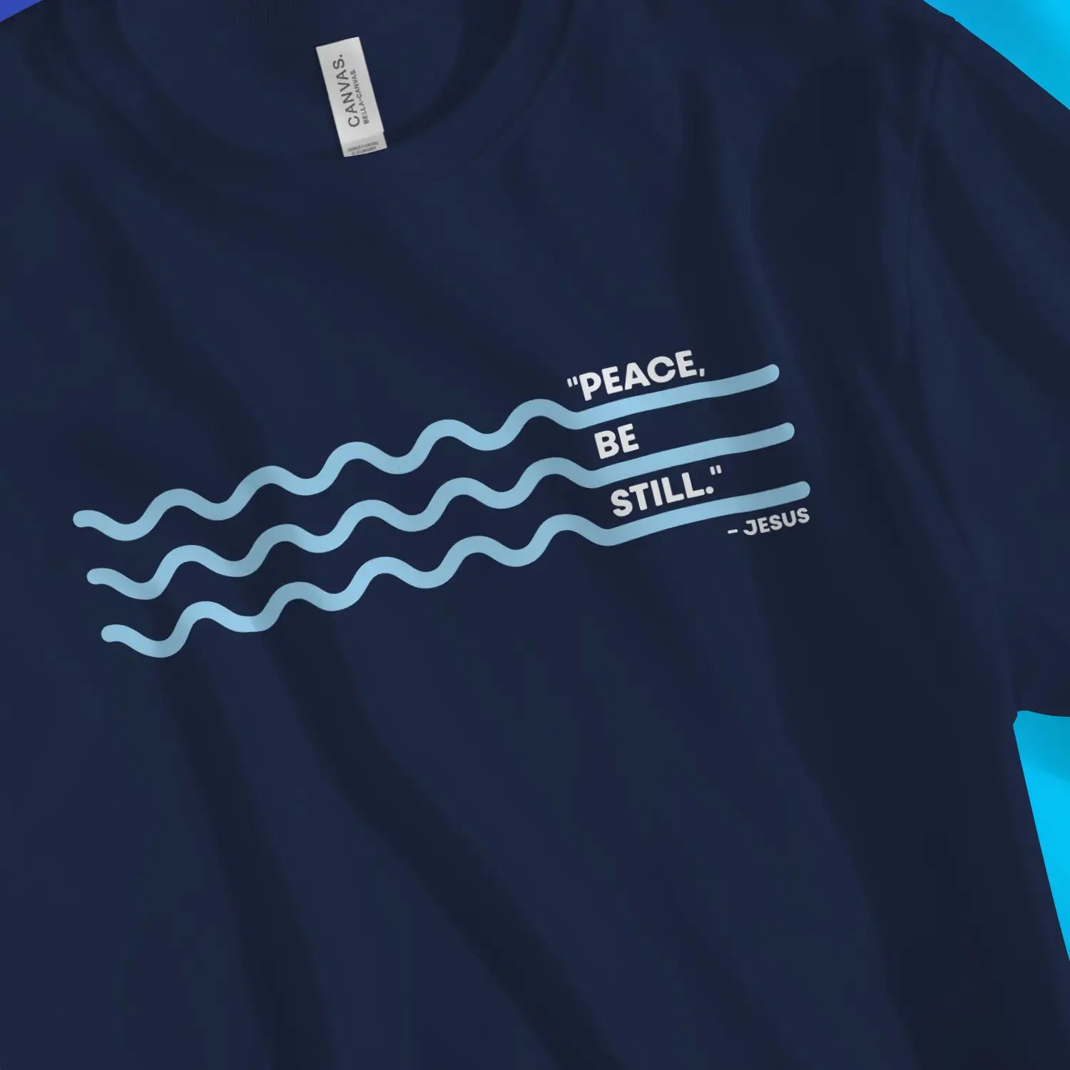 Peace Be Still – Unisex Christian T-Shirt designed by 3rd Day Christian Clothing.