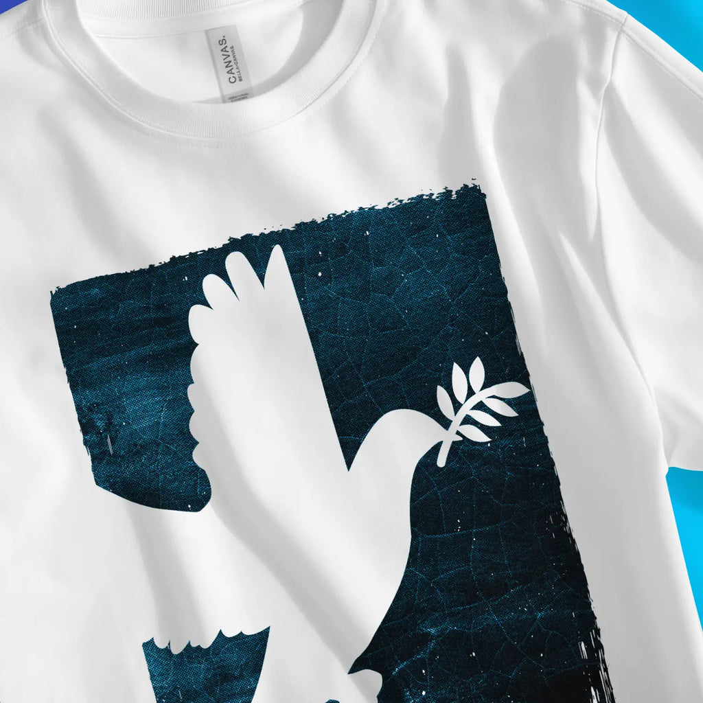 Peace Dove (Ink-Style) 2.0 – Unisex Christian T-Shirt designed by 3rd Day Christian Clothing.