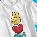 Peace, Love & Good News (2nd Edition) – Unisex Christian T-Shirt designed by 3rd Day Christian Clothing.