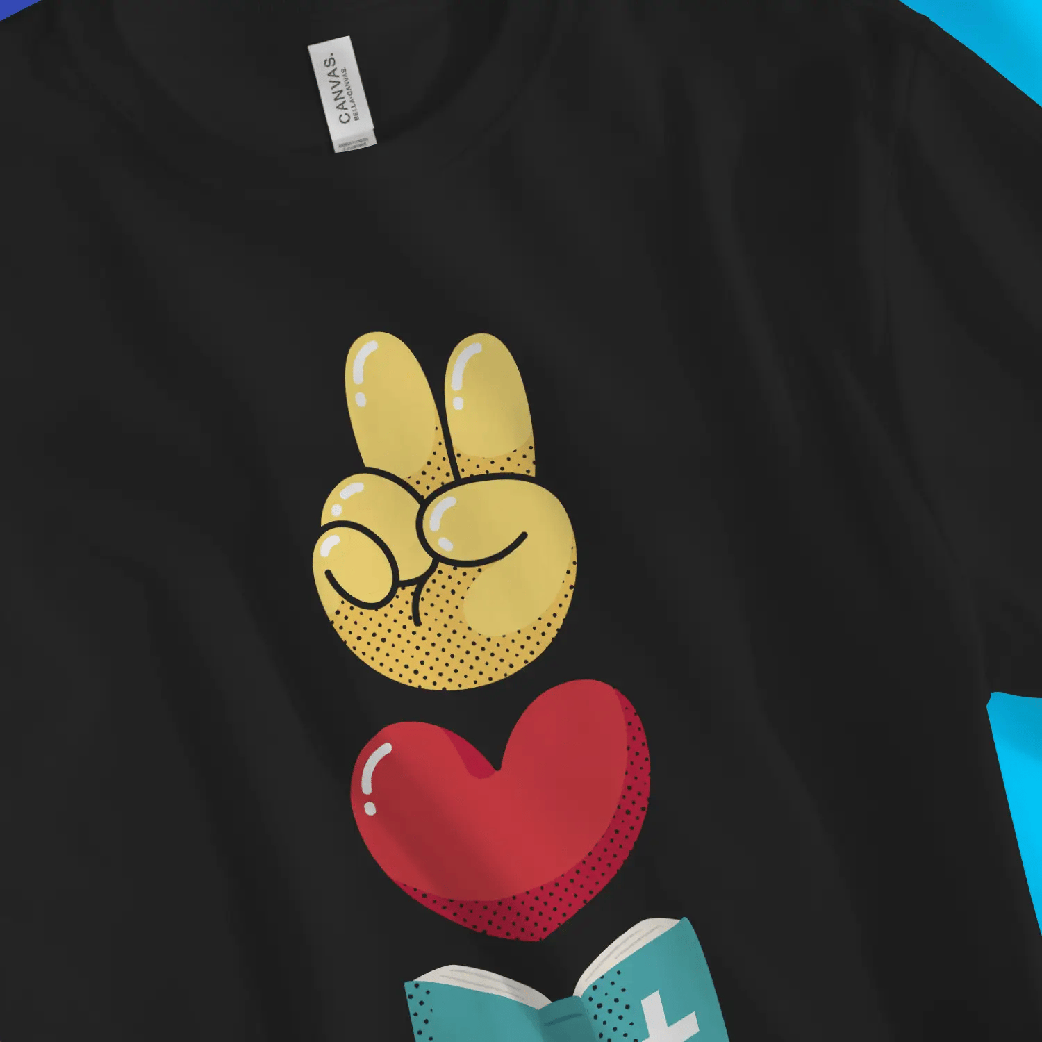 Peace, Love & Good News – Unisex Christian T-Shirt designed by 3rd Day Christian Clothing.