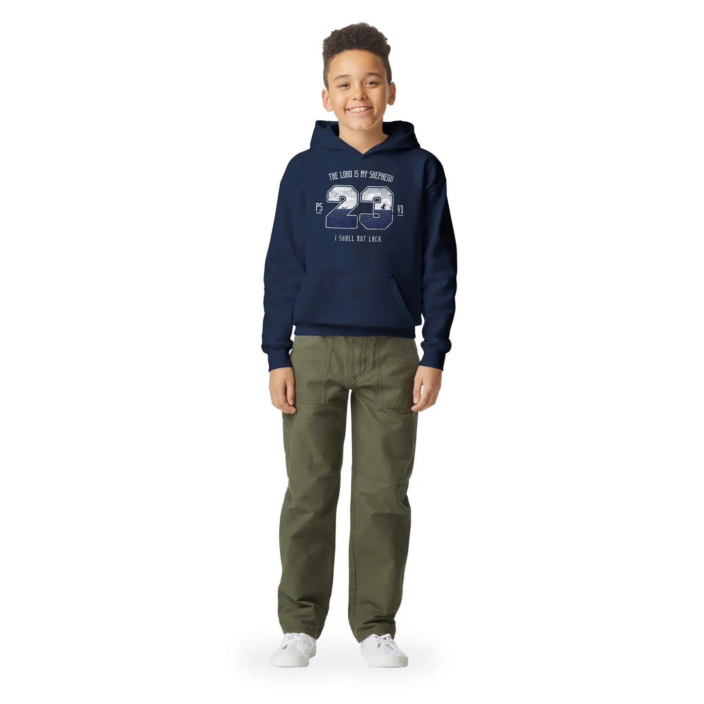 Psalm 23v1 | Premium Kids' Christian Hoodie