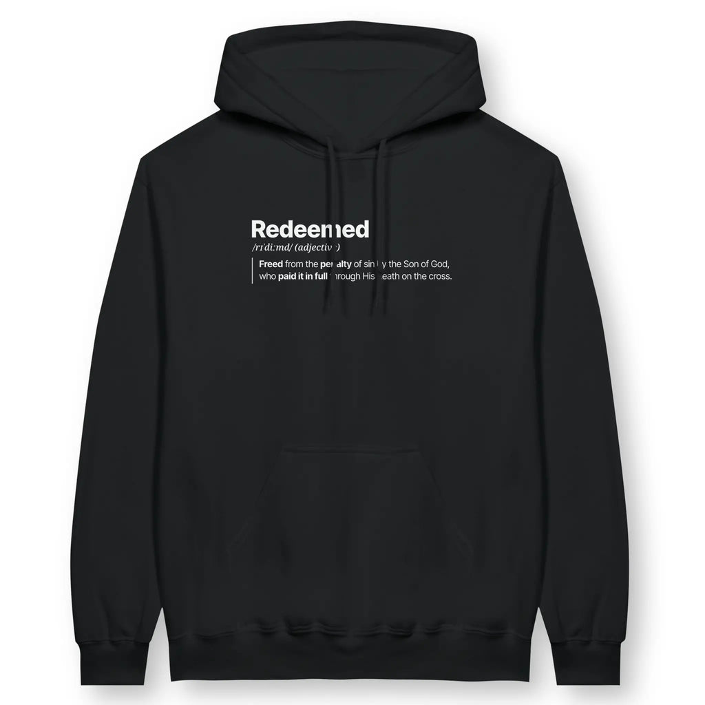Redeemed (Definition) – Unisex Christian Hoodie designed by 3rd Day Christian Clothing.