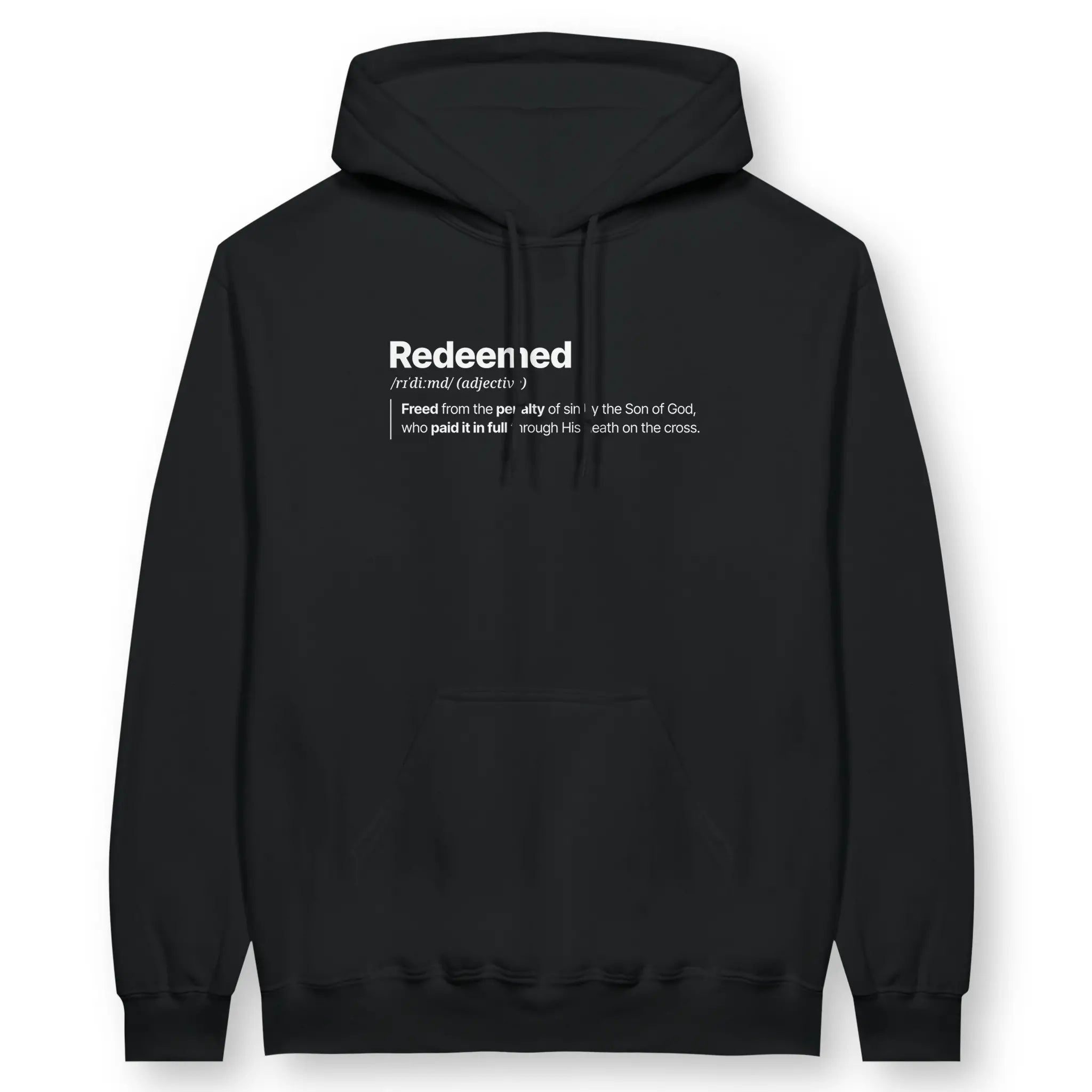 Redeemed (Definition) – Unisex Christian Hoodie designed by 3rd Day Christian Clothing.