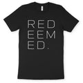 REDEEMED (minimal) – Unisex Christian T-Shirt designed by 3rd Day Christian Clothing.