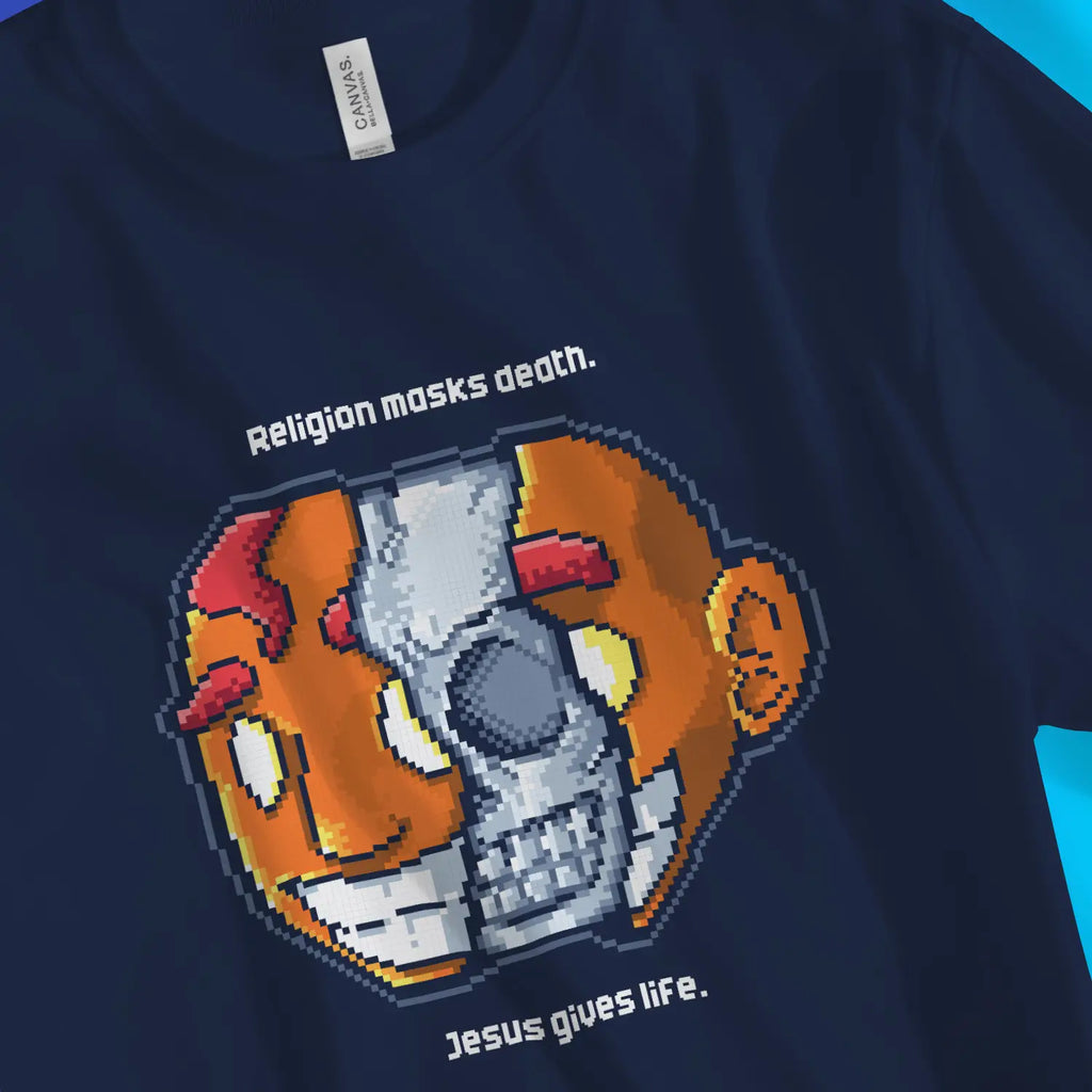 Religion vs Jesus – Unisex Christian T-Shirt designed by 3rd Day Christian Clothing.