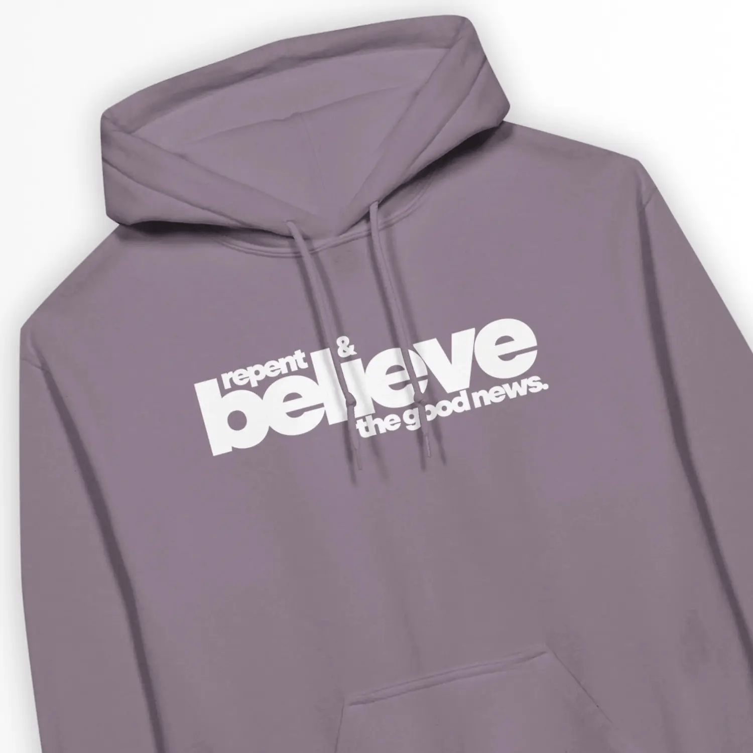repent & believe – Unisex Christian Hoodie designed by 3rd Day Christian Clothing.