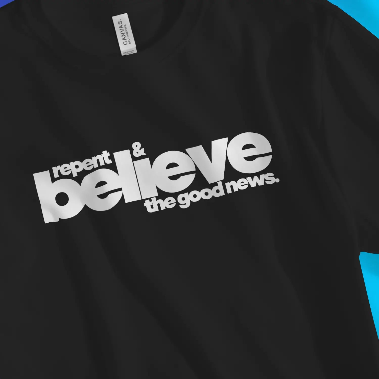 repent & believe – Unisex Christian T-Shirt designed by 3rd Day Christian Clothing.