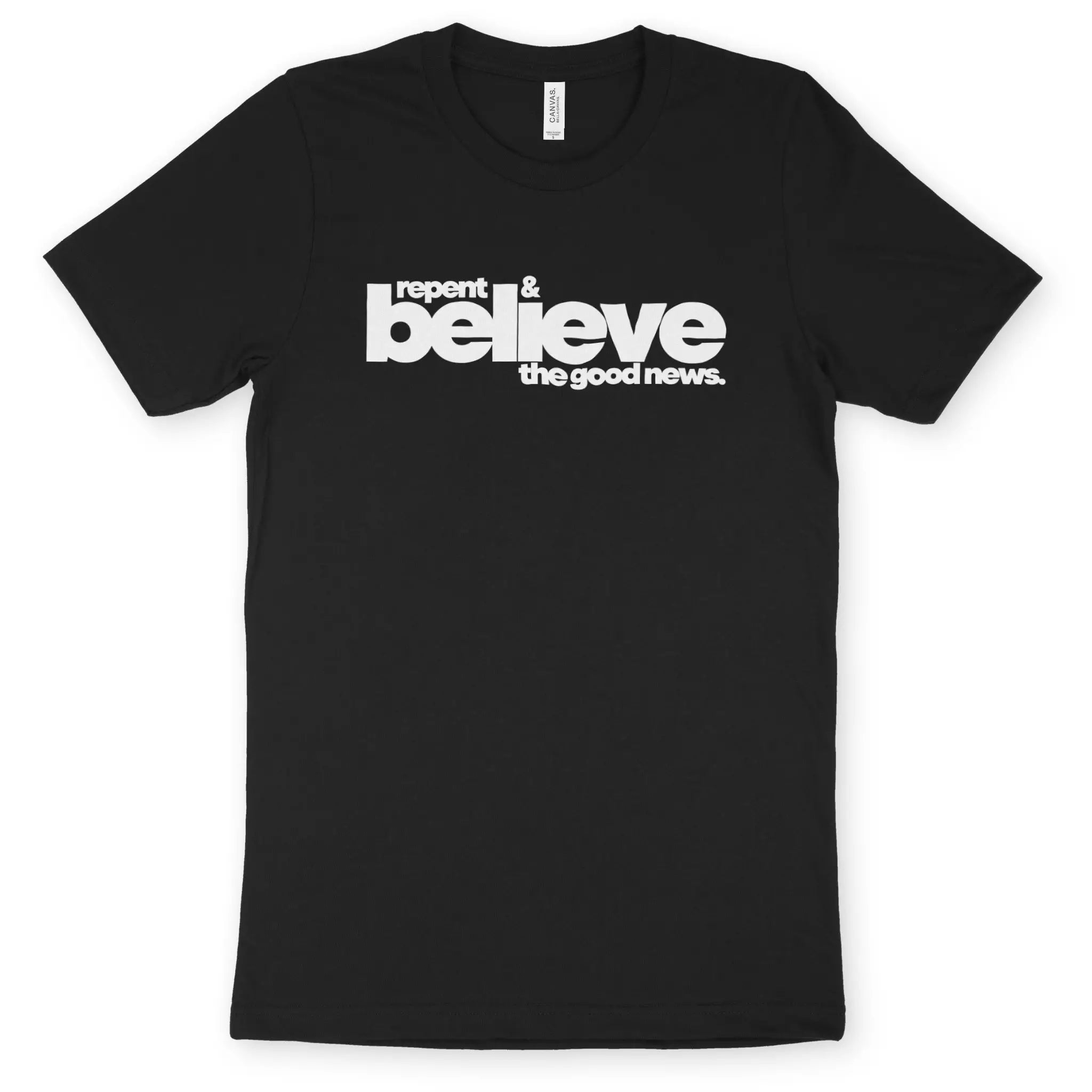 repent & believe – Unisex Christian T-Shirt designed by 3rd Day Christian Clothing.