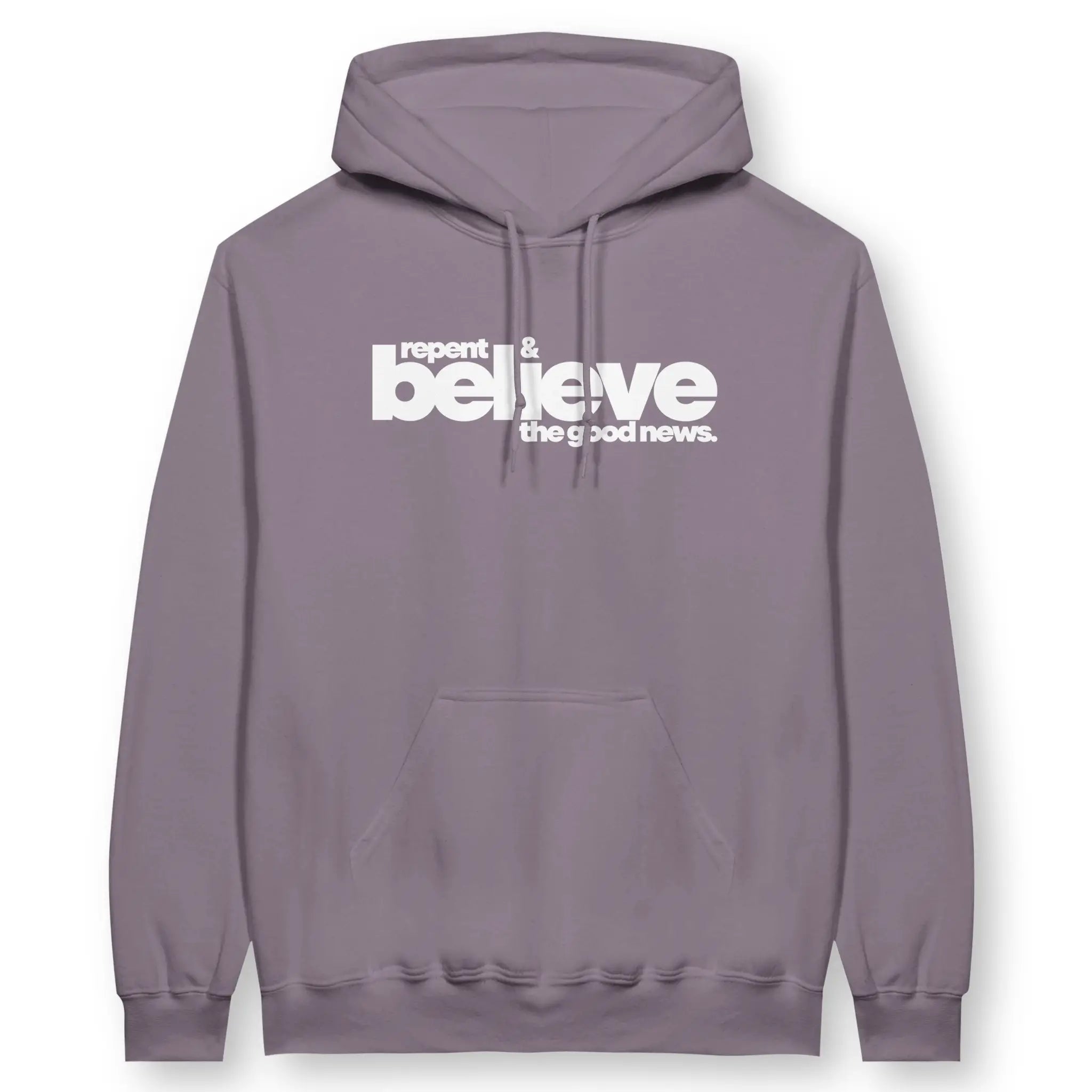 repent & believe – Unisex Christian Hoodie designed by 3rd Day Christian Clothing.