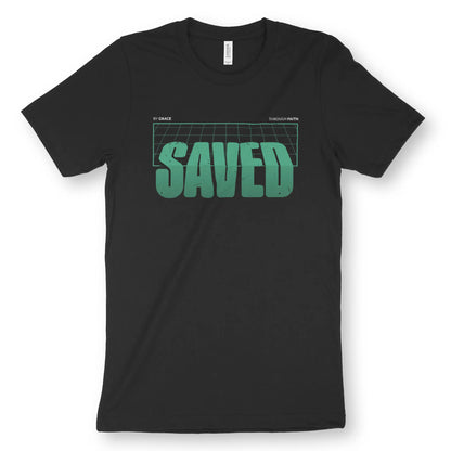 Saved (3D Corner) | Premium Unisex Christian T-Shirt designed by 3rd Day Christian Clothing.