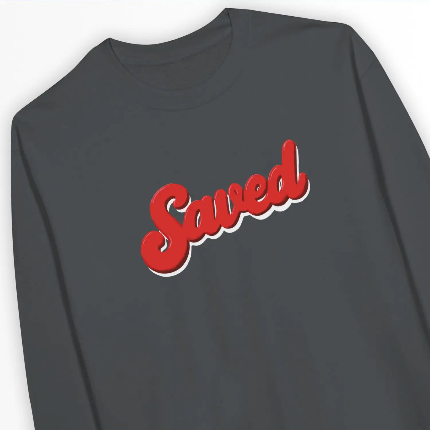 Saved (3D Script) – Unisex Christian Sweatshirt