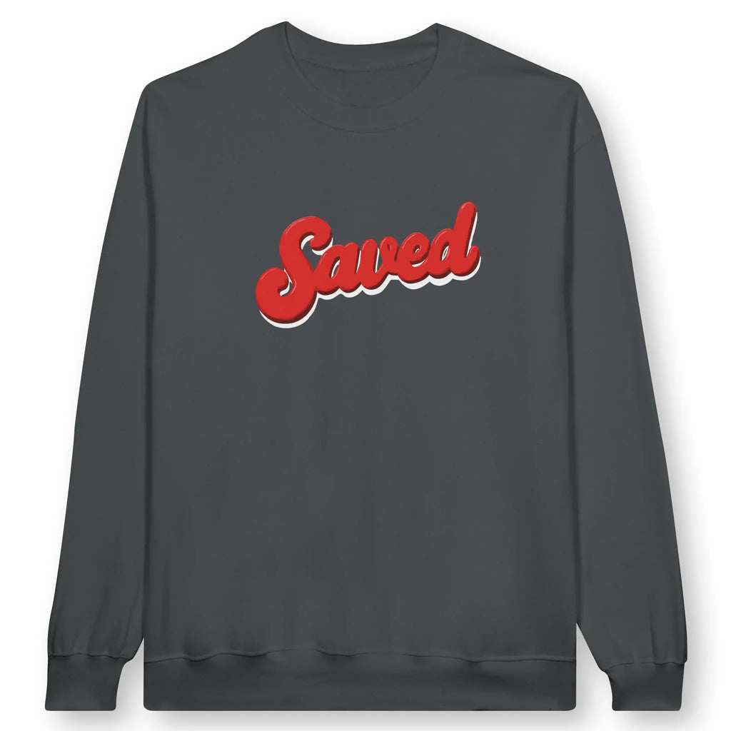 Saved (3D Script) – Unisex Christian Sweatshirt