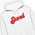 Saved (3D Script, 2nd Edition) – Unisex Christian Hoodie designed by 3rd Day Christian Clothing.