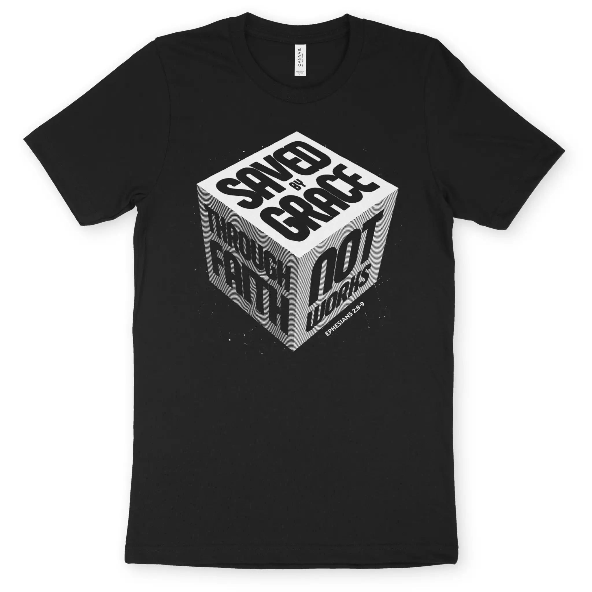 Saved By Grace (3D Cube, 2nd Edition) – Unisex Christian T-Shirt