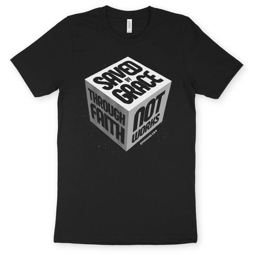 Salvado por Gracia (Cubo 3D) 2.0 – Camiseta Cristiana Unisex