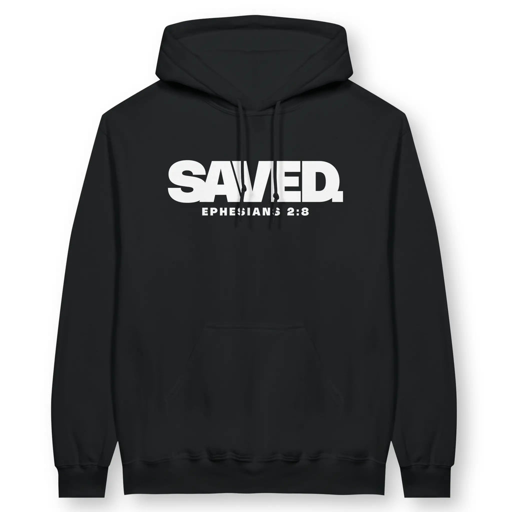 SAVED. (Ephesians 2:8) – Unisex Christian Hoodie designed by 3rd Day Christian Clothing.