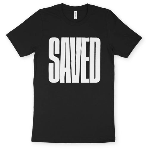 SAVED (BIG) – Unisex Christian T-Shirt designed by 3rd Day Christian Clothing.