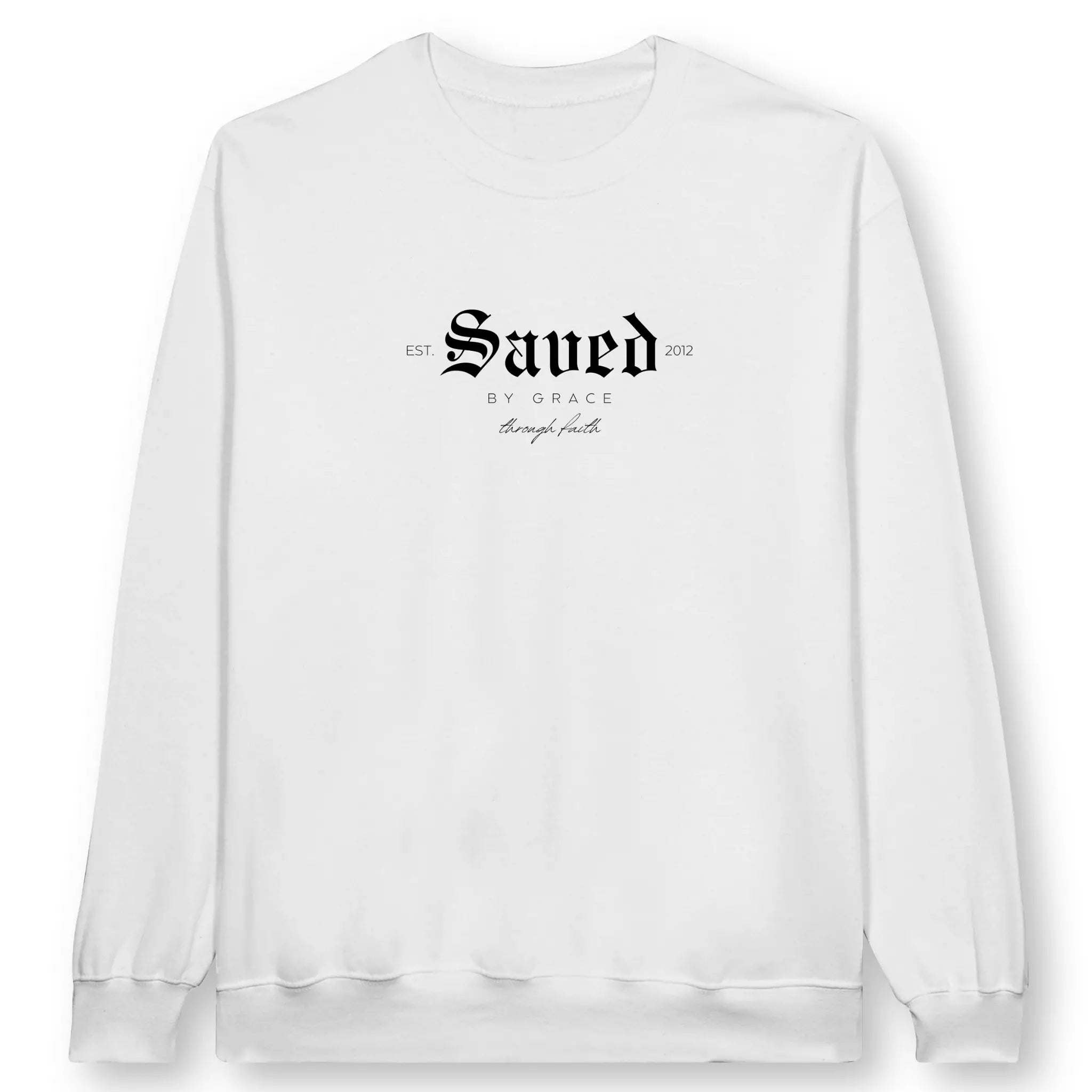 Saved By Grace (CUSTOM) – Unisex Christian Sweatshirt designed by 3rd Day Christian Clothing.