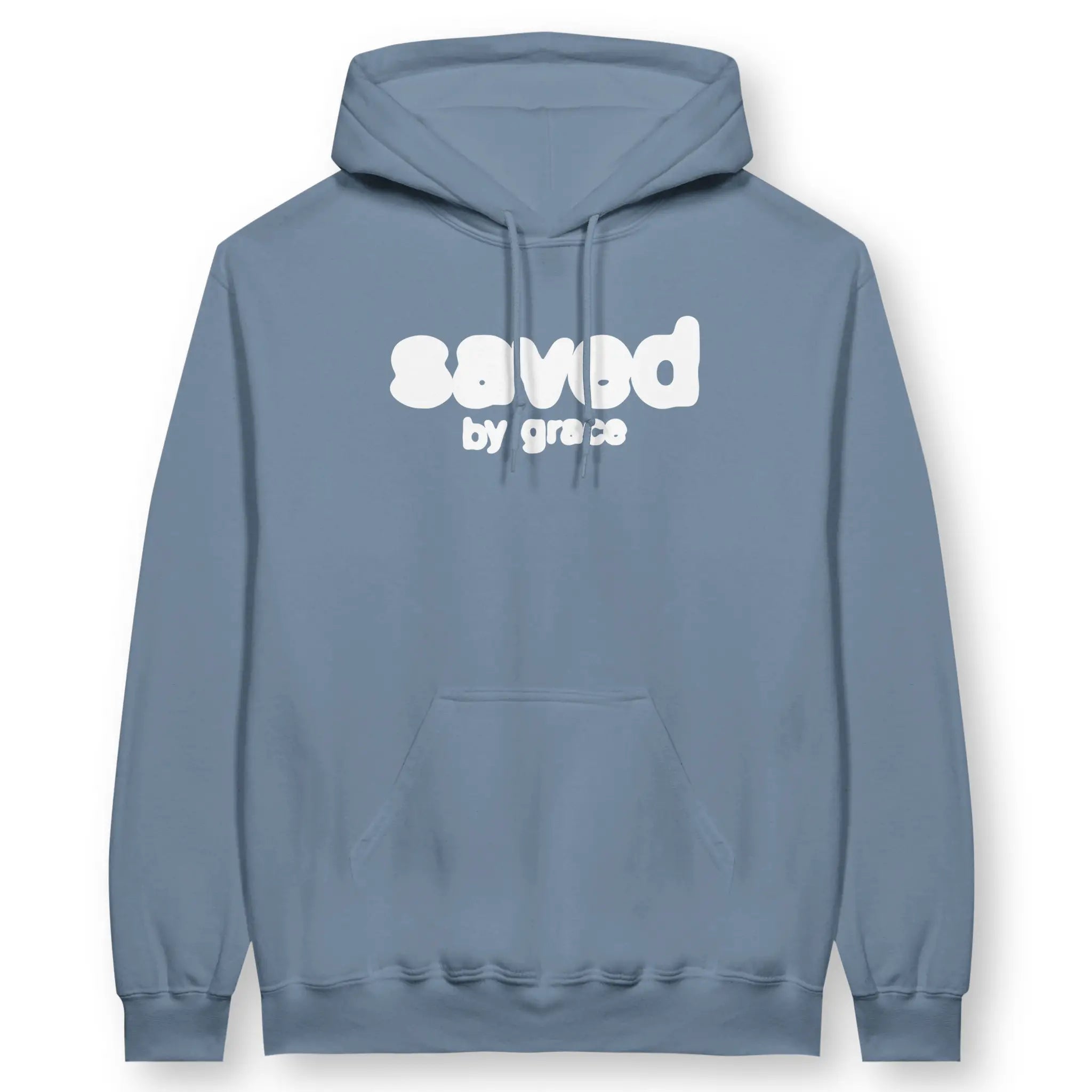 Saved By Grace (Inky, 2nd Edition) – Unisex Christian Hoodie designed by 3rd Day Christian Clothing.