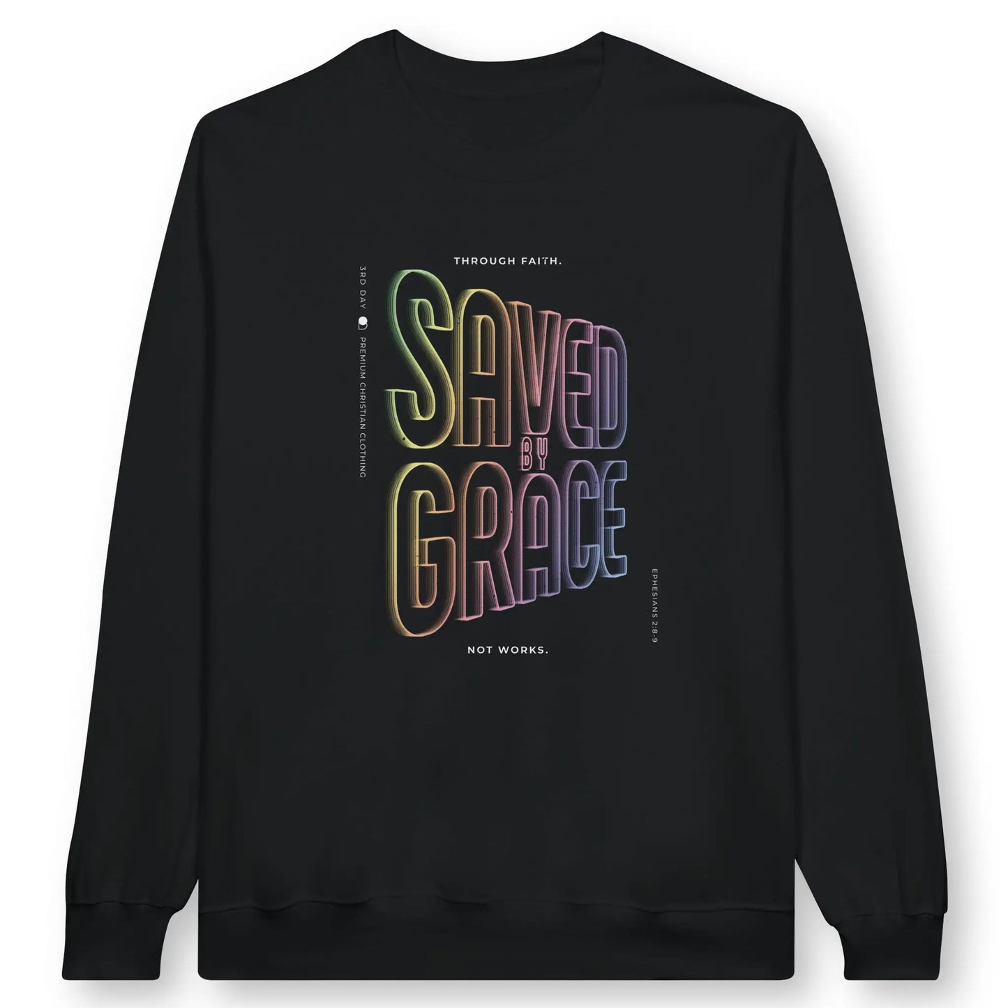 Saved by Grace (Neon Echo) 2.0 | Premium Unisex Christian Sweatshirt